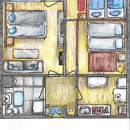 - Stellar Haven Deluxe With Cosmic Design - 3-Room Space-Themed Apartment 75 Qm - Central Location - Balcony - Renovated 2024 With Tv & Netflix - Full Kitchen - Free Parking - Near Metro & Airport - Galaxy-Inspired Interior - Apartment *